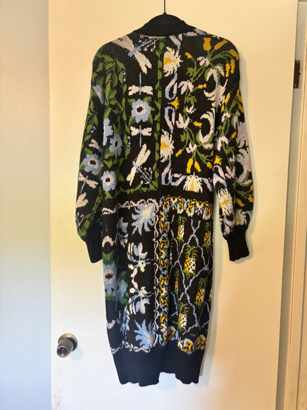 Farm Rio Floral Knit Belted Cardigan, Size S - Picture 4 of 4